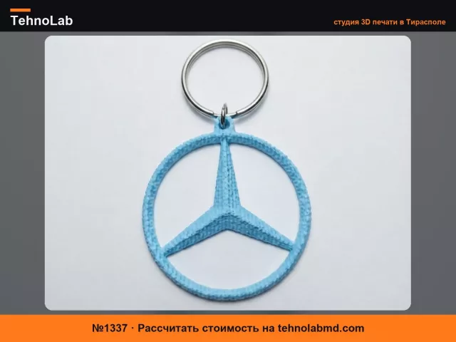 №1337 Брелок Mercedes в стиле вязания
