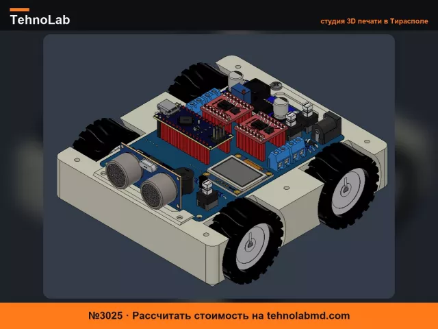 №3025 Шасси робота N20 Micro-Gear 4WD