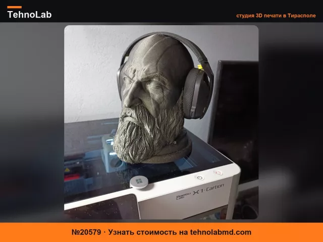 №20579 Голова Кратоса из God of War, подставка для наушников