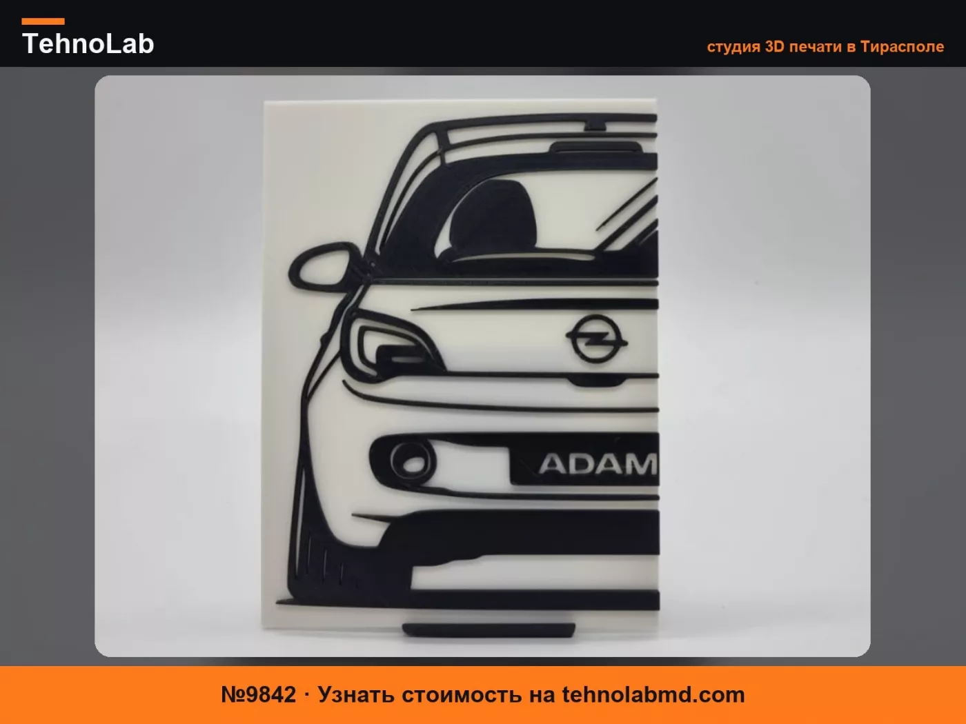 №9842 2D Настенное Искусство Opel Adam