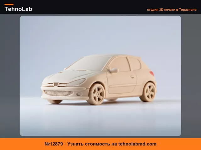 №12879 3D-модель автомобиля Peugeot 206