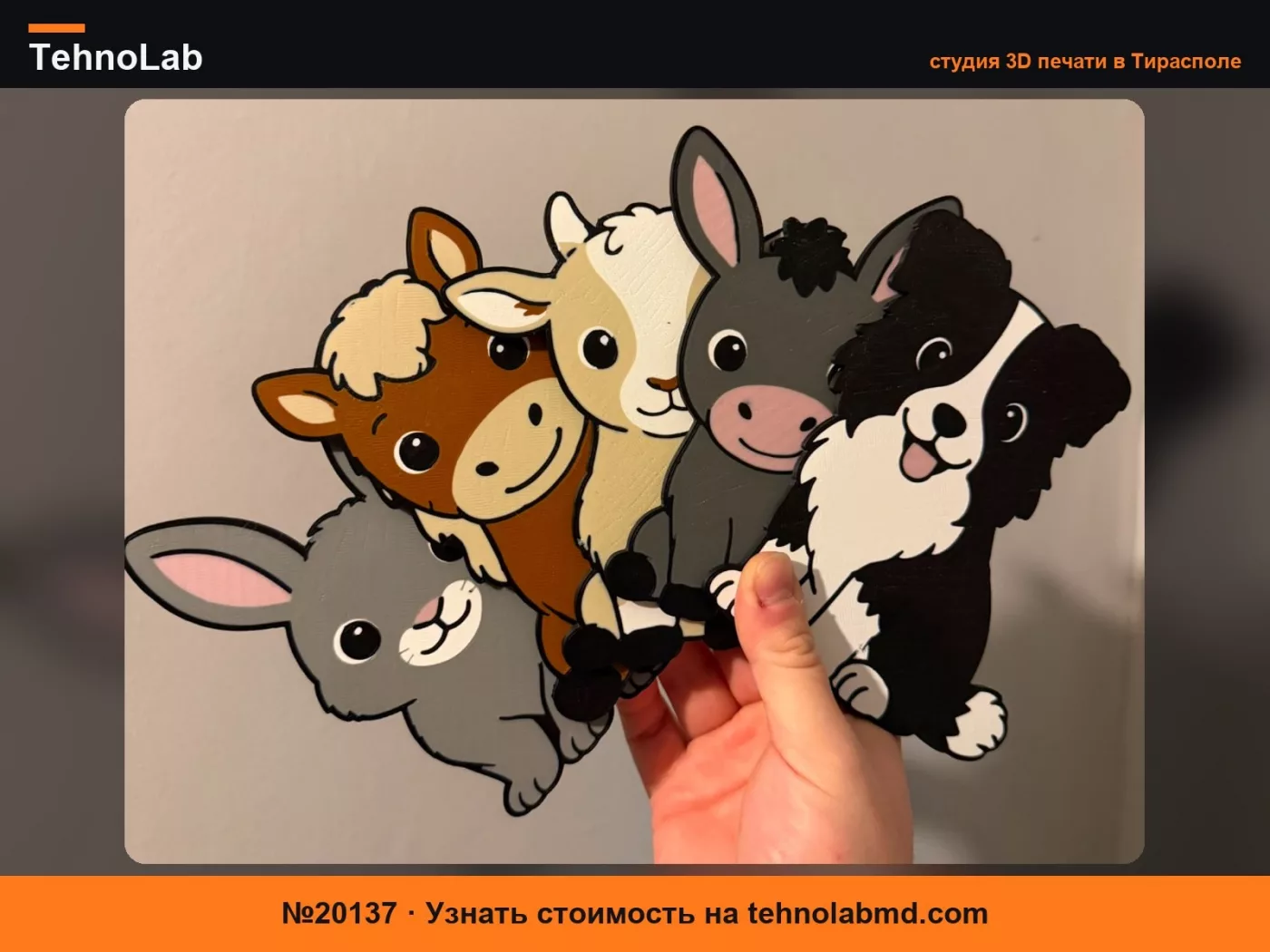 №20137 Набор 2D фермерских животных 2 – Изучаем животных
