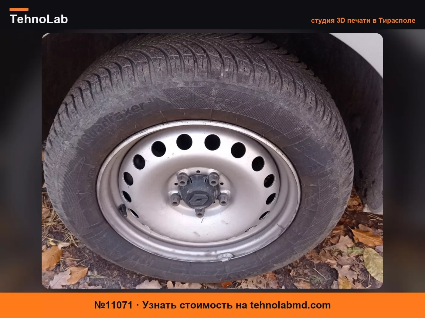 №11071 Центральная колпачок ступицы Renault Kangoo II 5x108