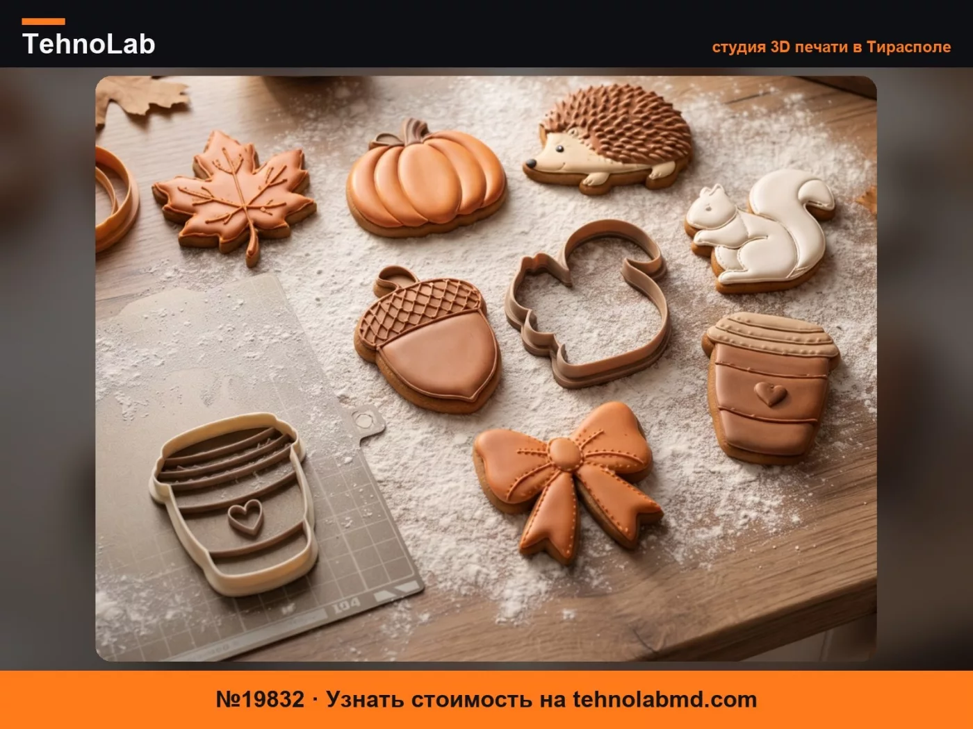 №19832 Коллекция осенних формочек для печенья