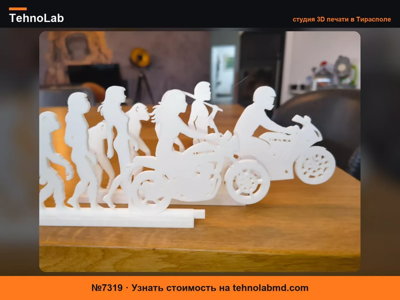 №7319 Эволюция человека → Гонщики Honda (Мужчина и Девушка)