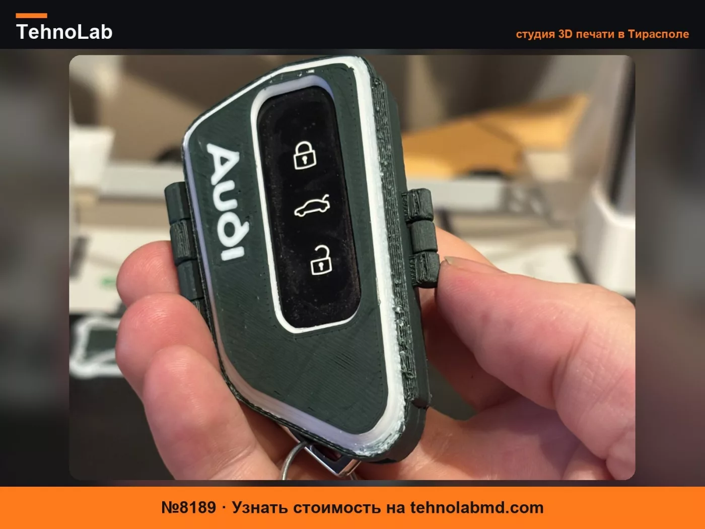 №8189 Чехол для ключа: Audi SE; Шарнир PIP с защелкой