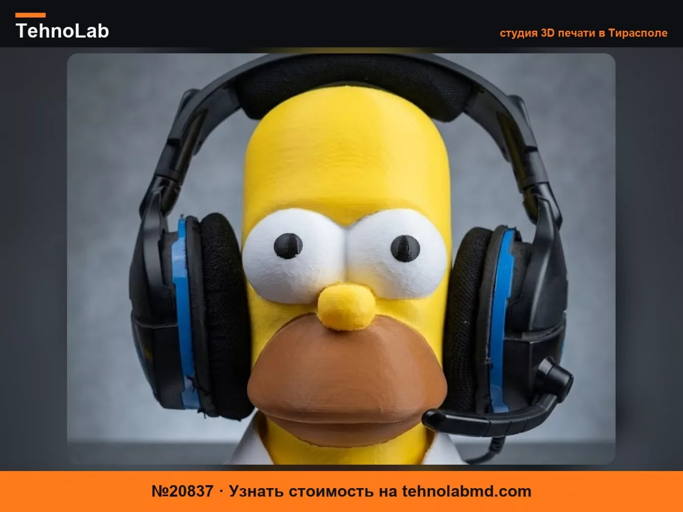 №20837 Держатель для наушников Homer Simpson – Искусство для игрового стола