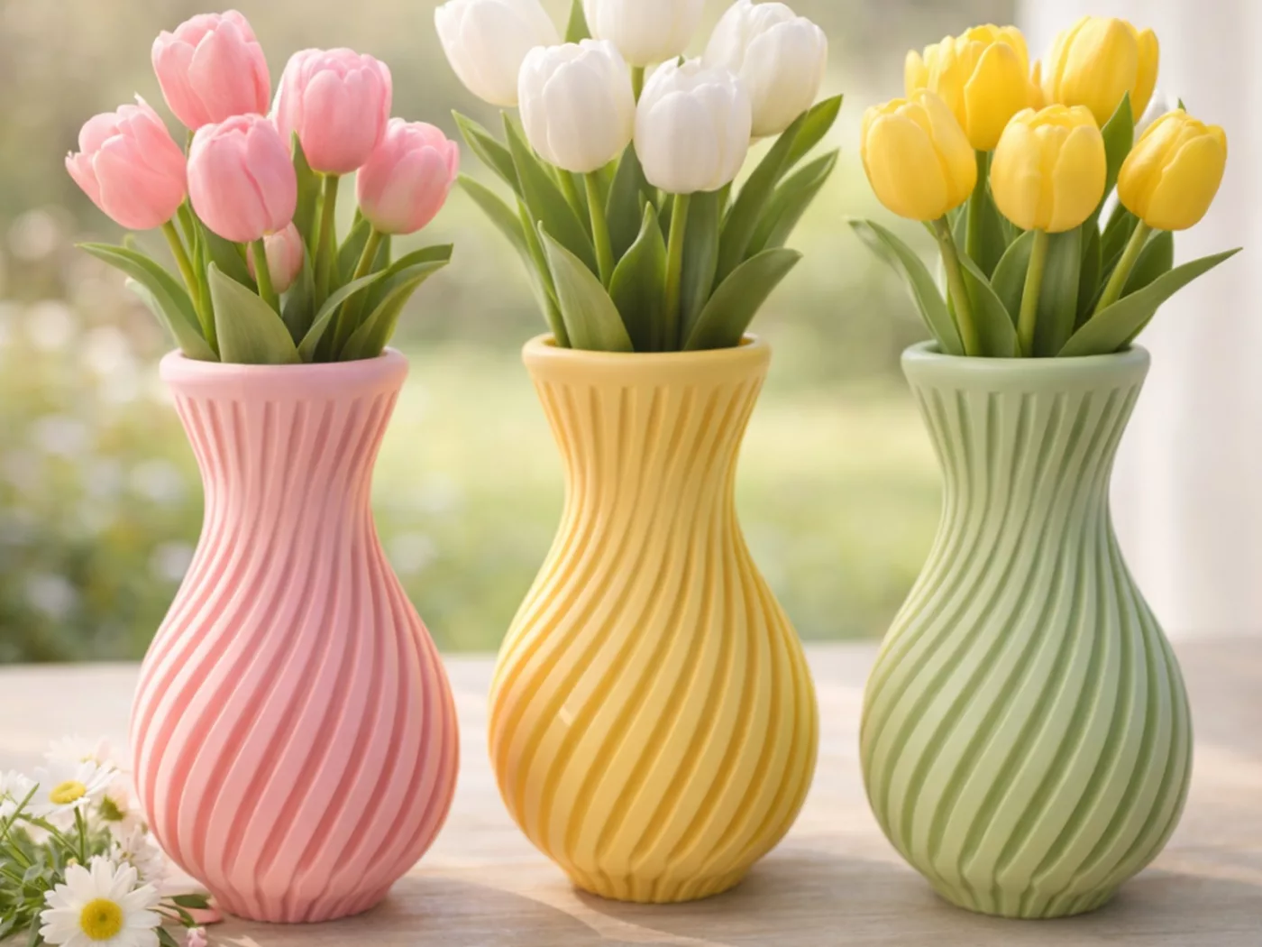 №232 Ваза "Flower Vase - Spring Twist" - Спиральный дизайн
