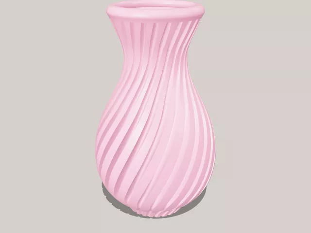 №232 Ваза "Flower Vase - Spring Twist" - Спиральный дизайн