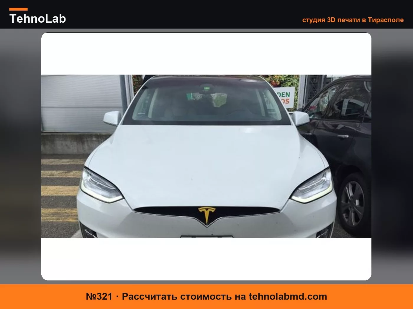 №321 Передняя эмблема Tesla Model X