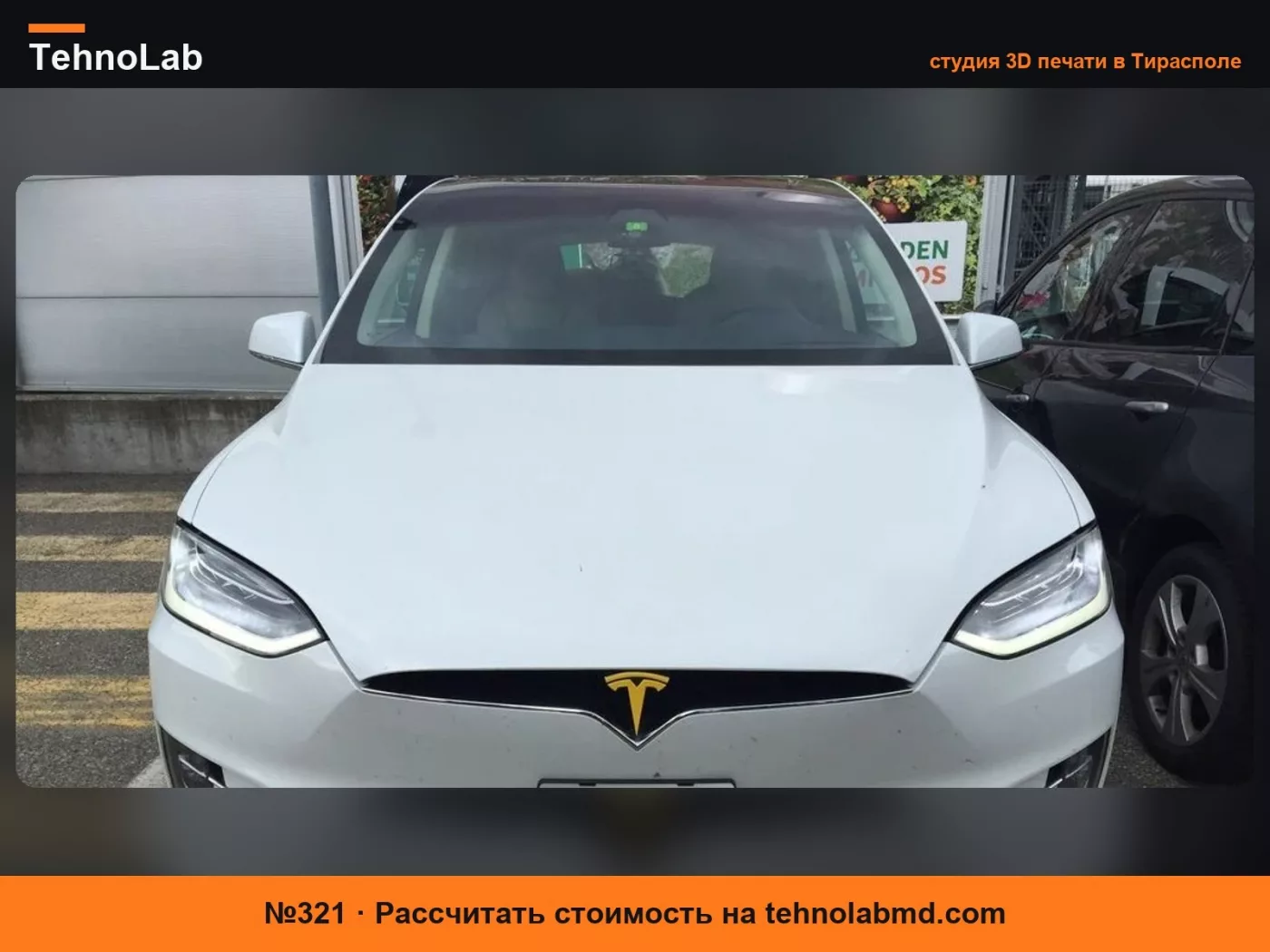 №321 Передняя эмблема Tesla Model X