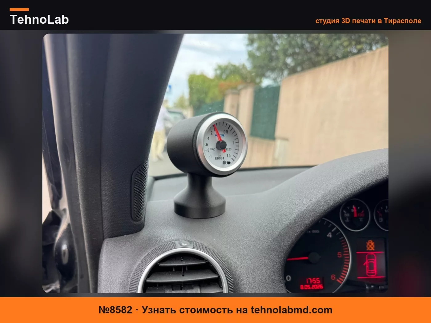 №8582 Крепление манометра Audi A3 8P 52мм, прибор Audi 52мм