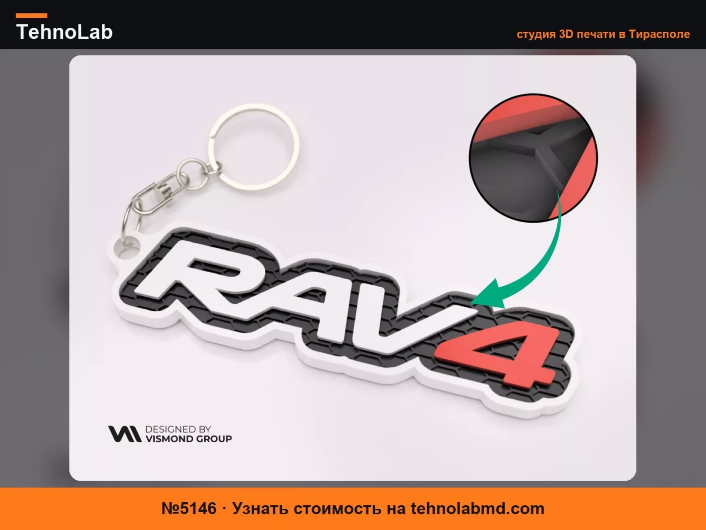 №5146 Брелок Toyota Rav4