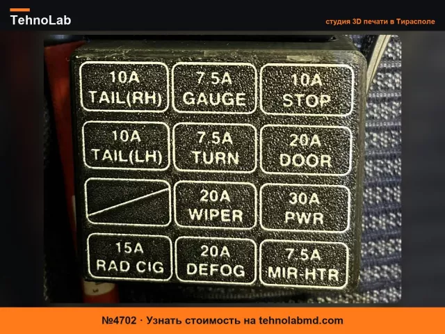 №4702 Удлиненная крышка предохранителей под приборной панелью для MR2 (1990+1992)