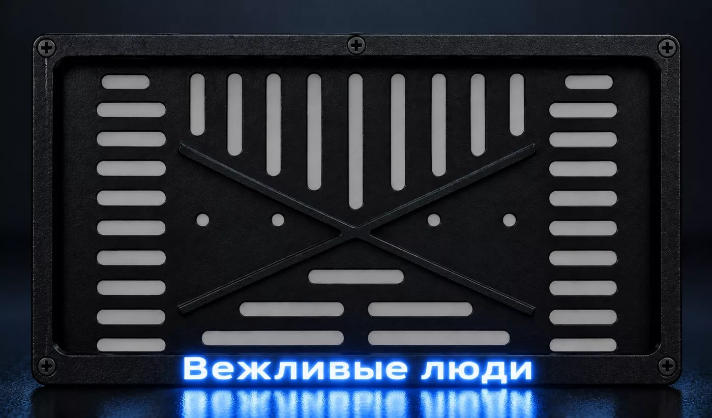 Рамки для номеров Молдовы со светящимися эксклюзивными текстовыми надписями
